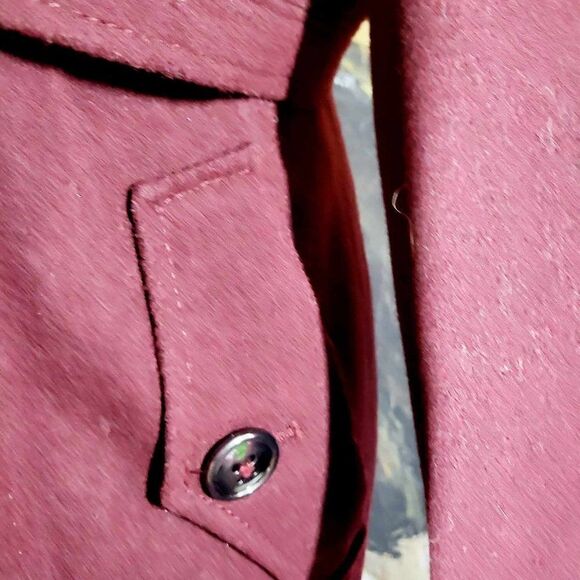 Used: APT 9 WOOL COAT. SIZE: SMALL, COLOR: MAROON - Picture 9 of 12